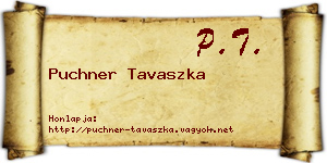 Puchner Tavaszka névjegykártya